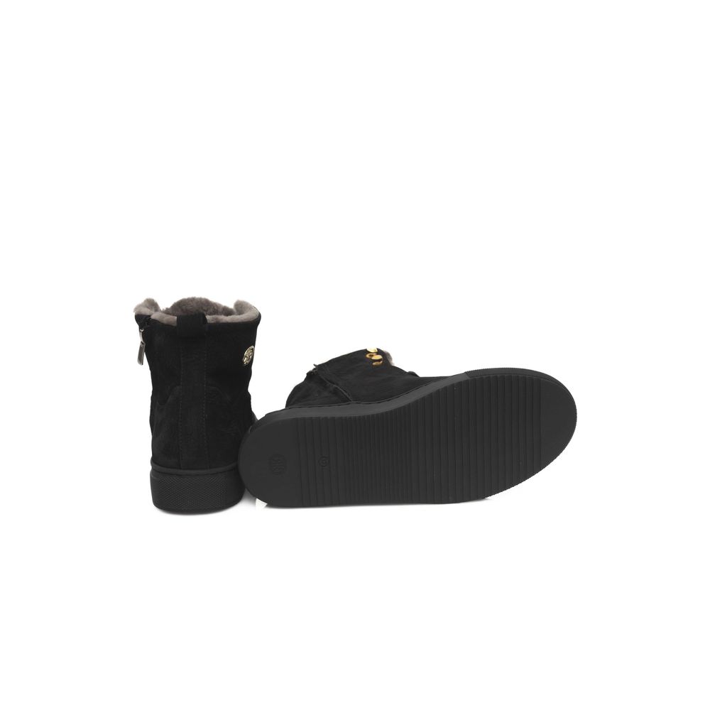 Damen-Sneaker aus schwarzem Rindsleder