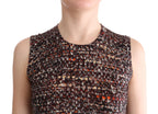Multicolor Print Knit Top Wool T-shirt