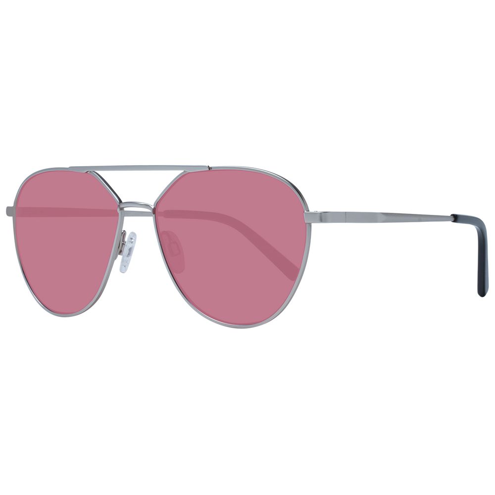 Sonnenbrille aus silbernem Metall