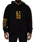 Hoodie aus schwarzer Baumwolle mit Logo