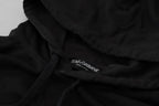 Hoodie aus schwarzer Baumwolle mit Logo