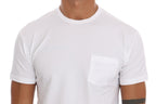 T-shirt girocollo in cotone bianco