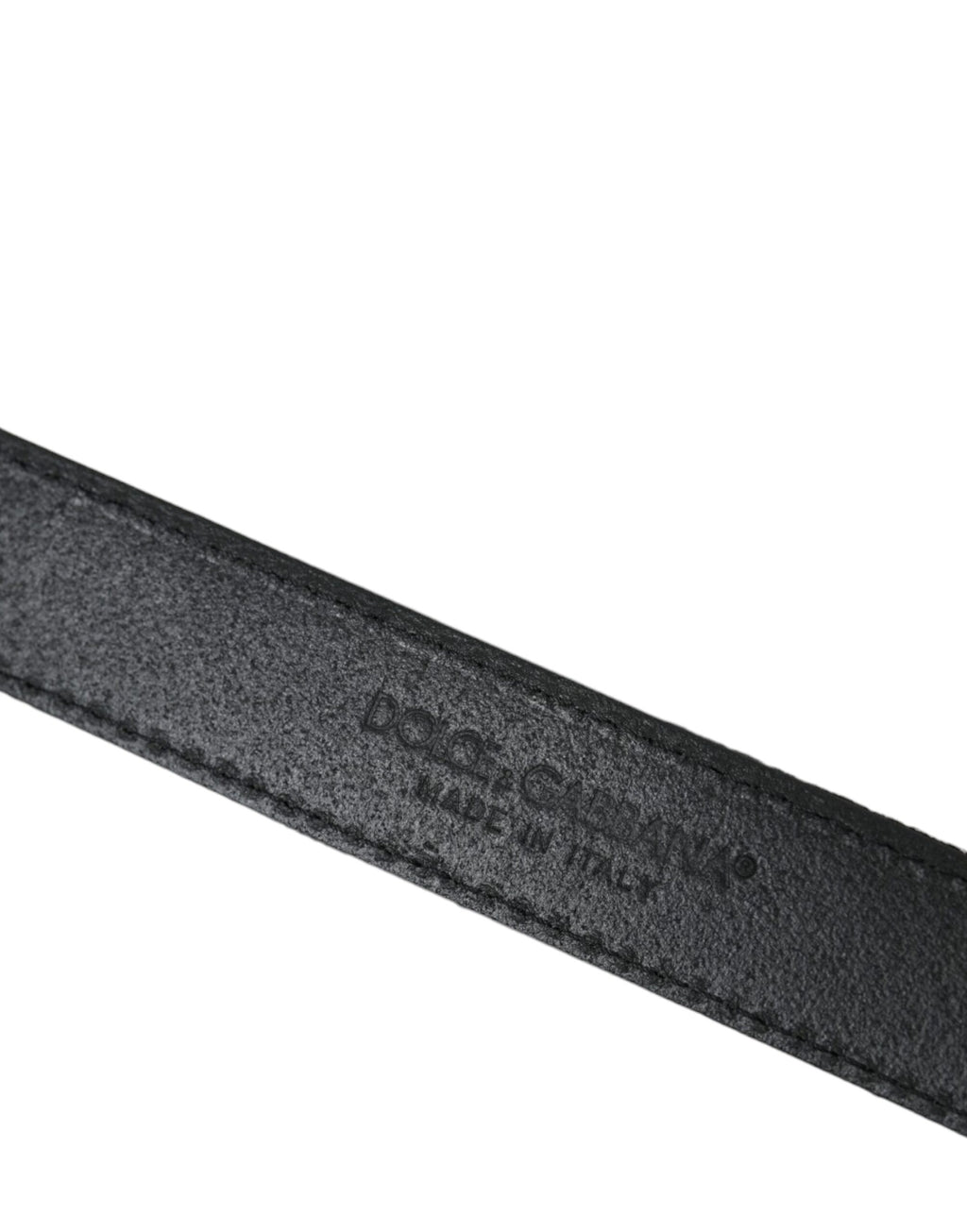 Schwarzer Jacquardstreifen-Gürtel mit silberner Metallschnalle