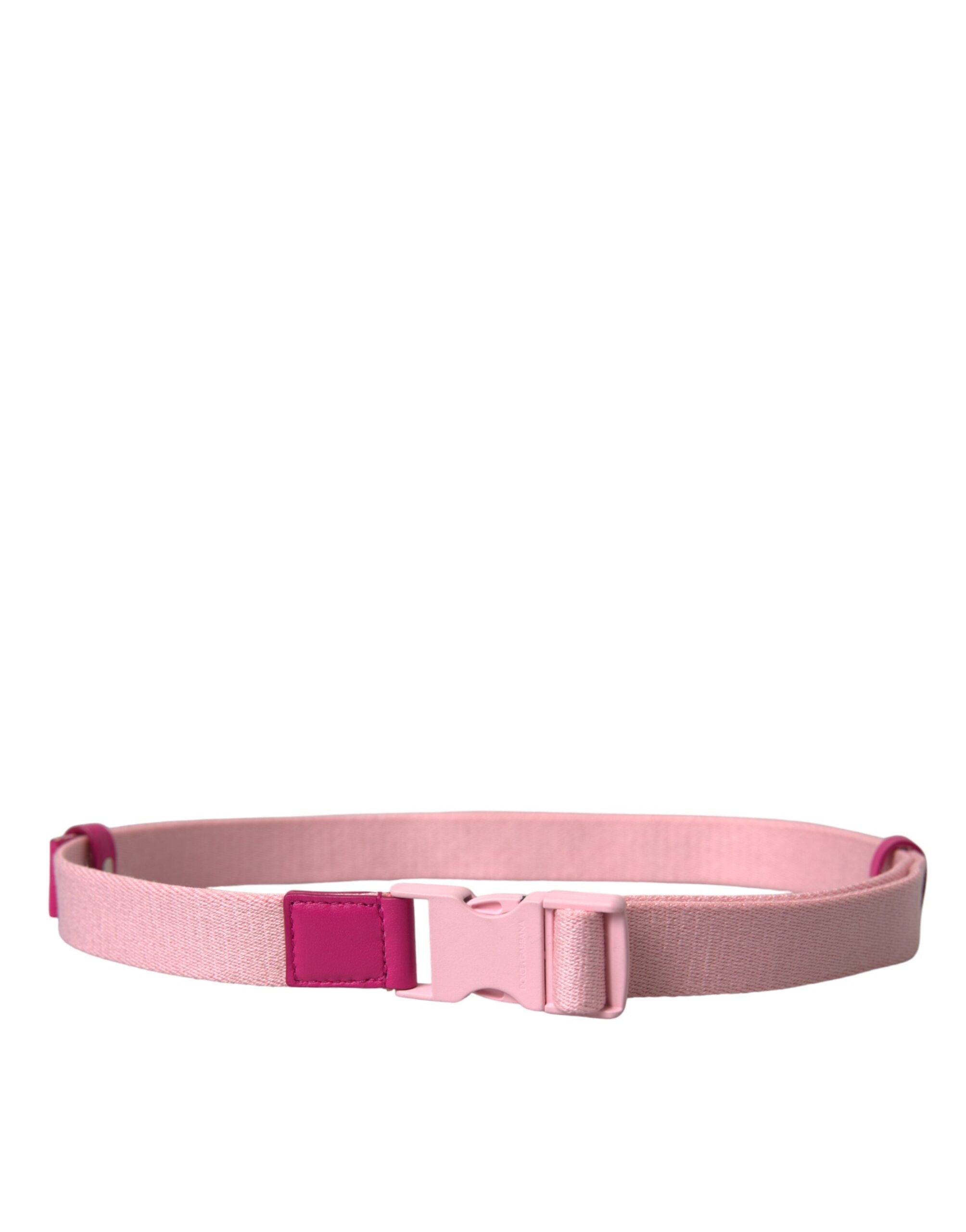 Damen-Gürtel aus rosa Canvas mit Stretch und Kunststoffschnalle