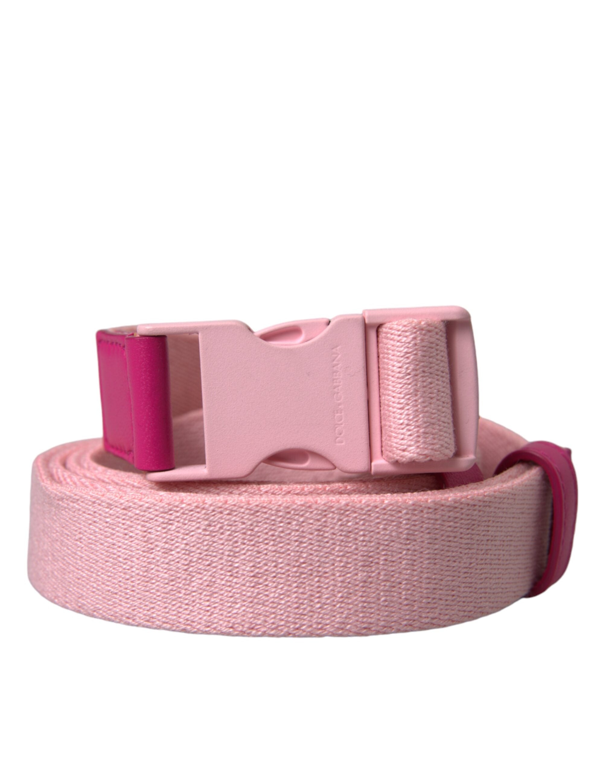 Damen-Gürtel aus rosa Canvas mit Stretch und Kunststoffschnalle