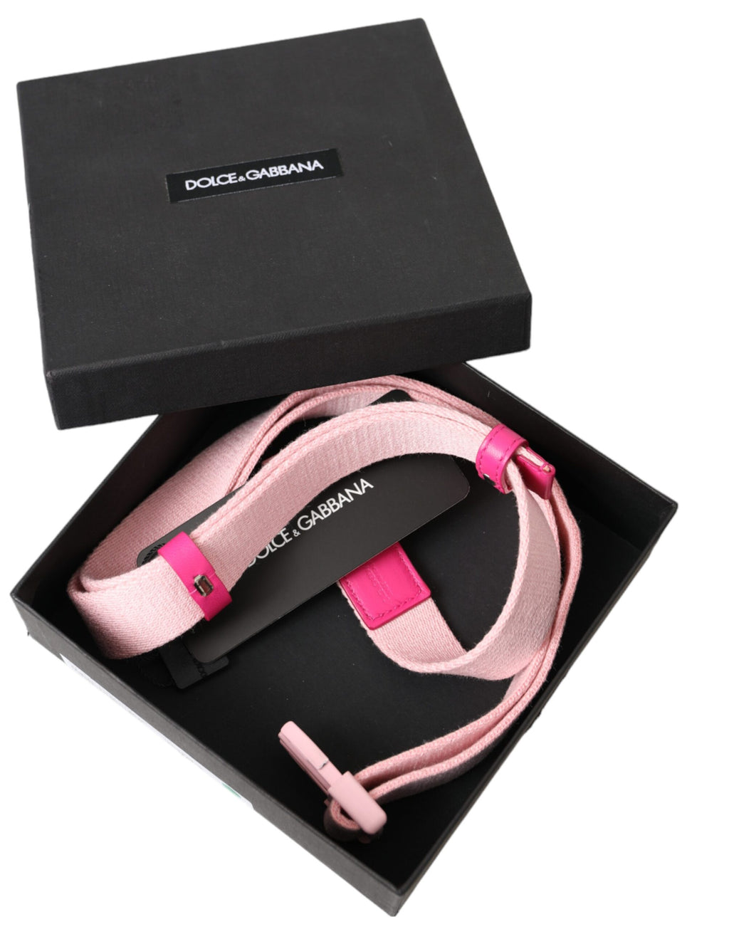 Damen-Gürtel aus rosa Canvas mit Stretch und Kunststoffschnalle