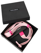 Damen-Gürtel aus rosa Canvas mit Stretch und Kunststoffschnalle