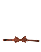 Brown Silk Adjustable Neck Men Bow Tie