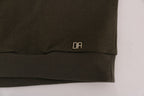 Grüner Rundhals-Pullover aus Baumwolle