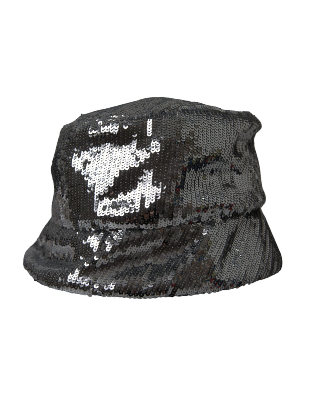 Cappello da pescatore da uomo in nylon con paillettes argento
