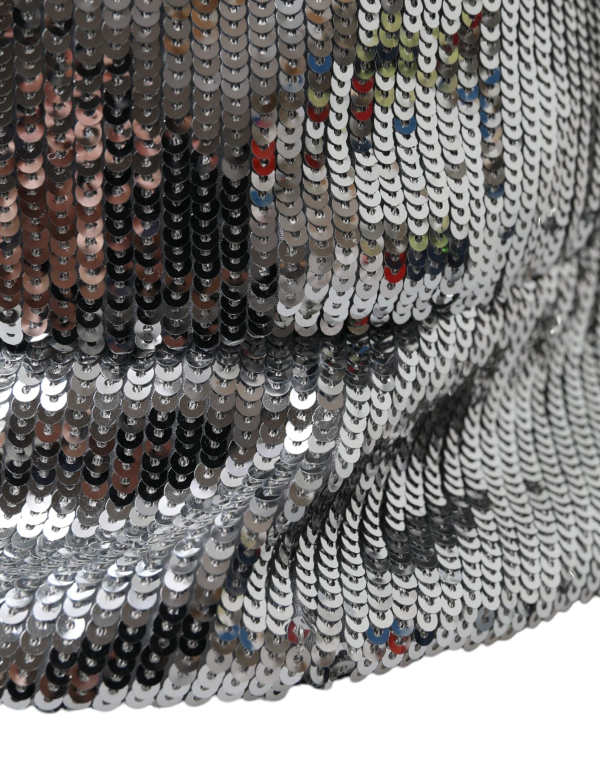 Cappello da pescatore da uomo in nylon con paillettes argento