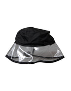 Schwarzer Fischerhut aus Polyester für Herren
