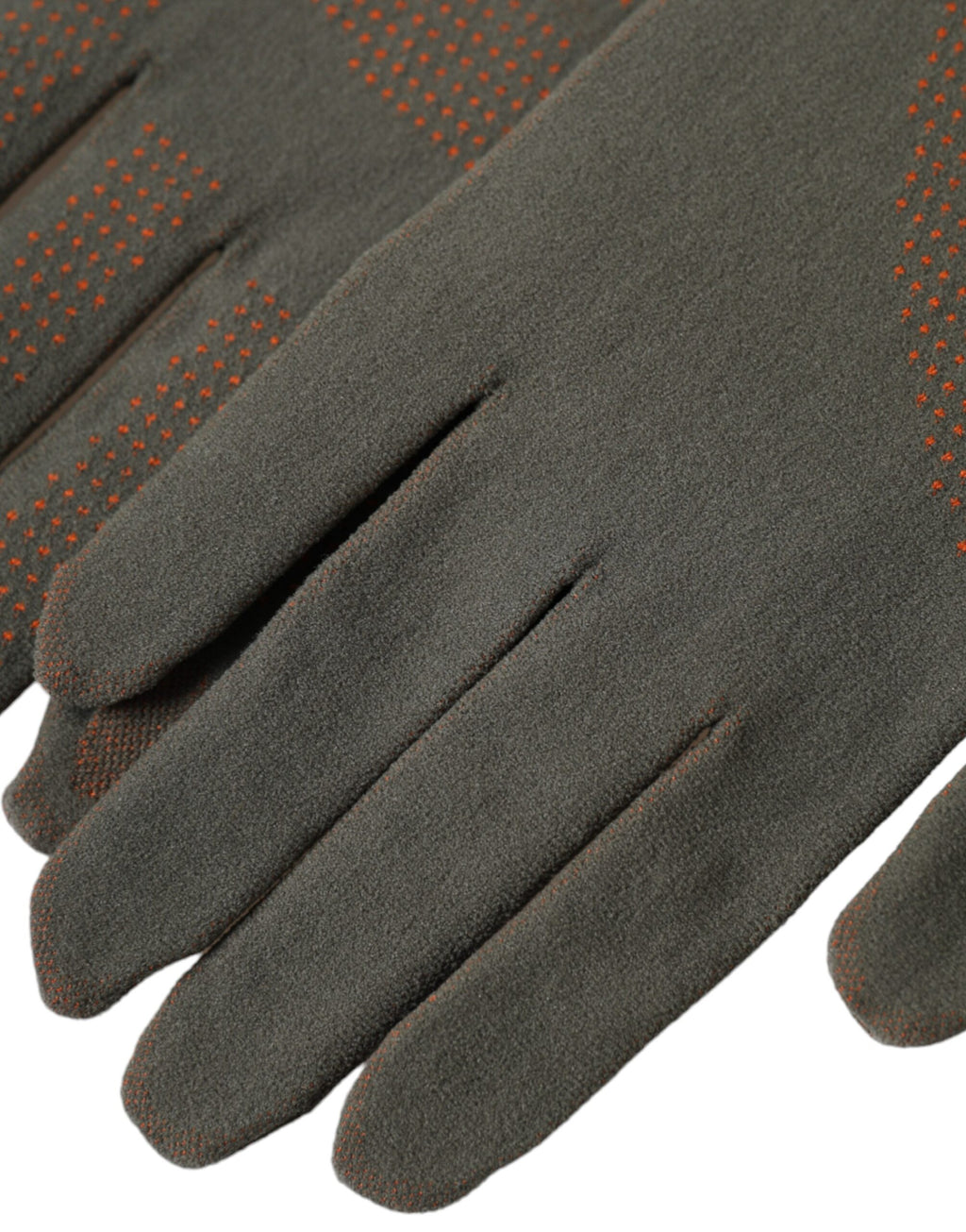 Braune Baumwollhandschuhe mit Stretchgewebe und Handgelenkslänge