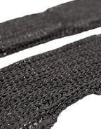 Graue fingerlose Handschuhe aus Viskosestrick