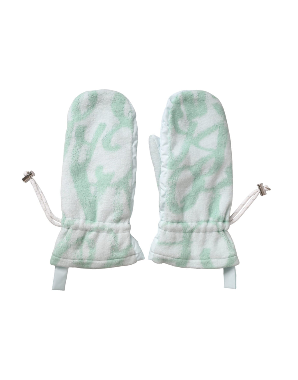 Weiße Nylon-Fleece-Fausthandschuhe, handgelenklang