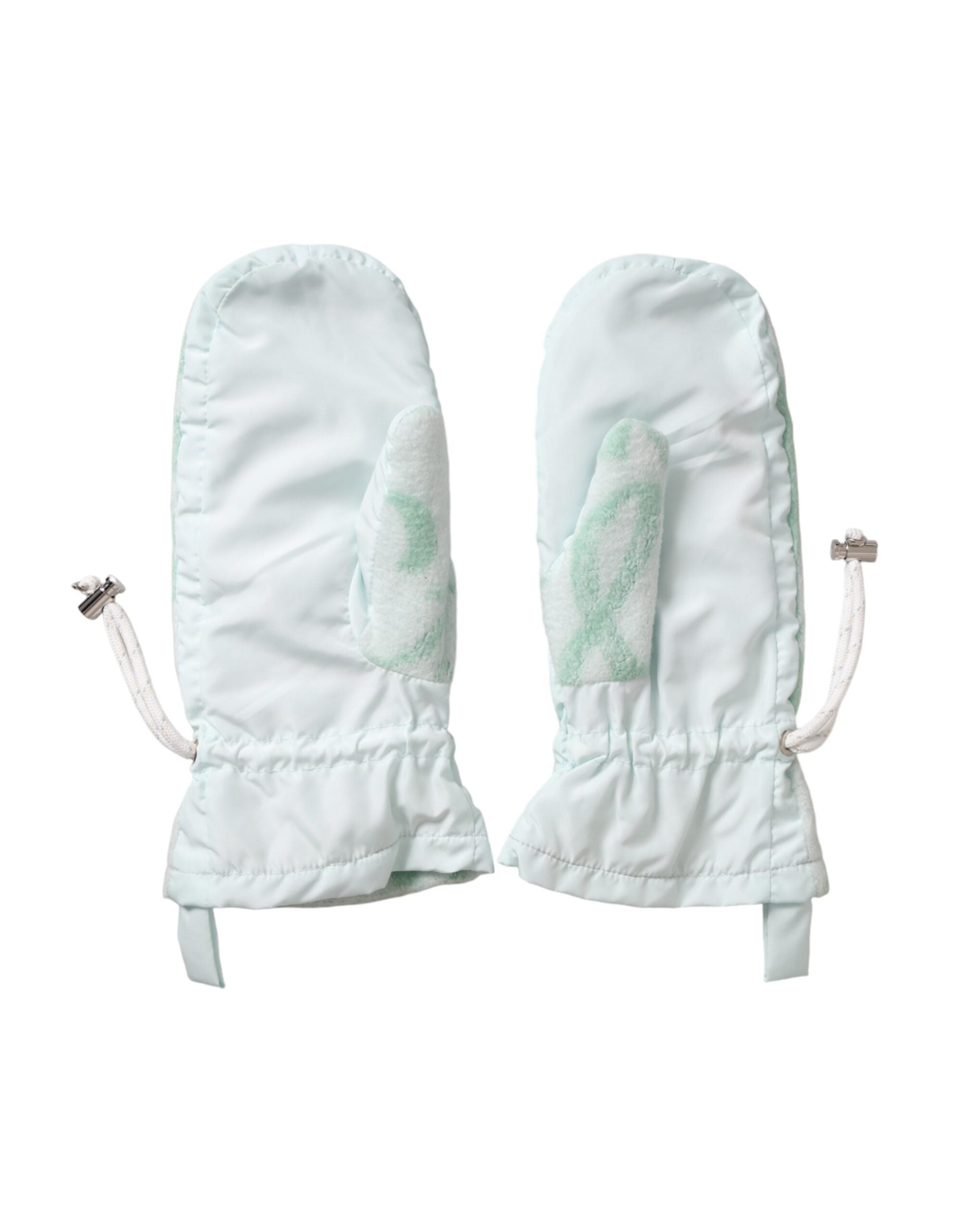 Weiße Nylon-Fleece-Fausthandschuhe, handgelenklang