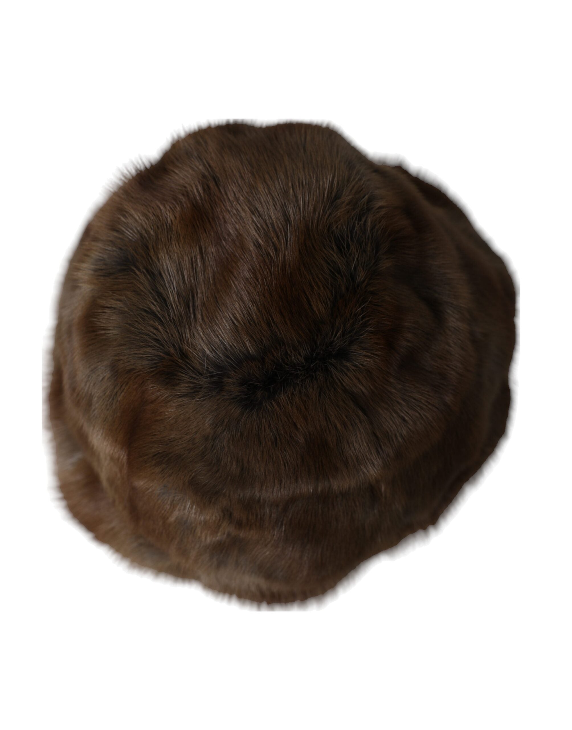 Brown Weasel Fur Women's Cashmere Hat Beanie