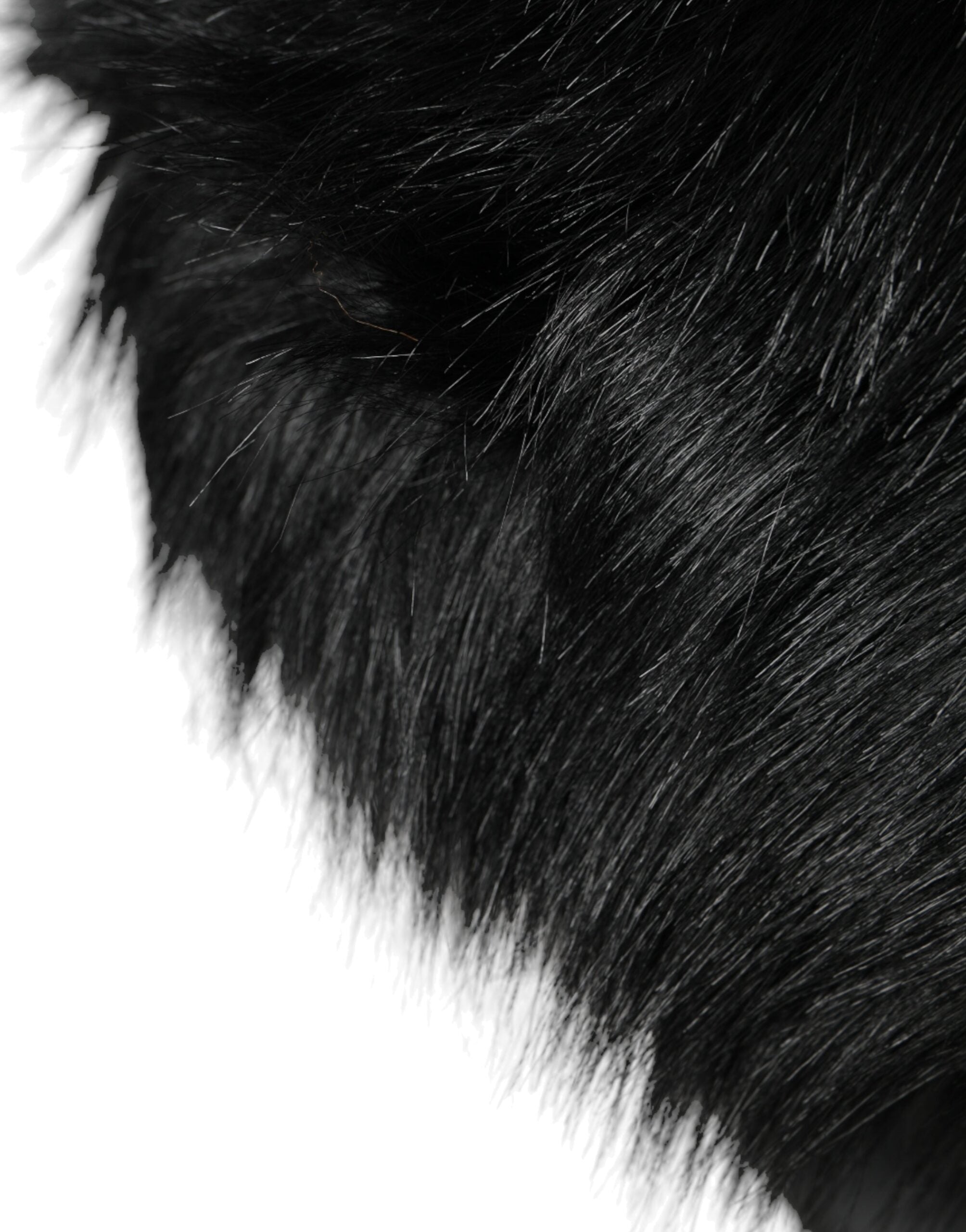 Black Faux Fur Women's Bucket Hat