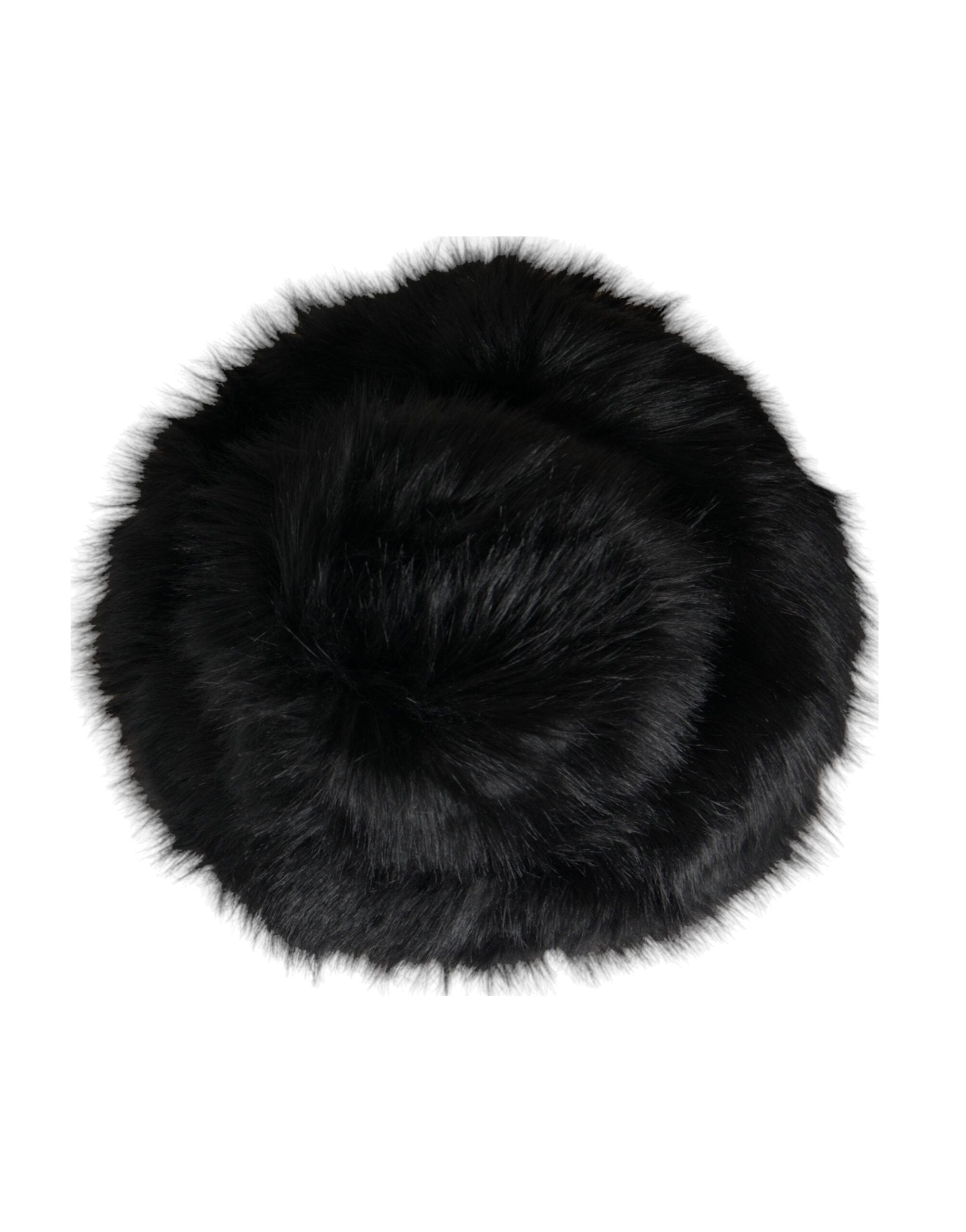 Black Faux Fur Women's Bucket Hat
