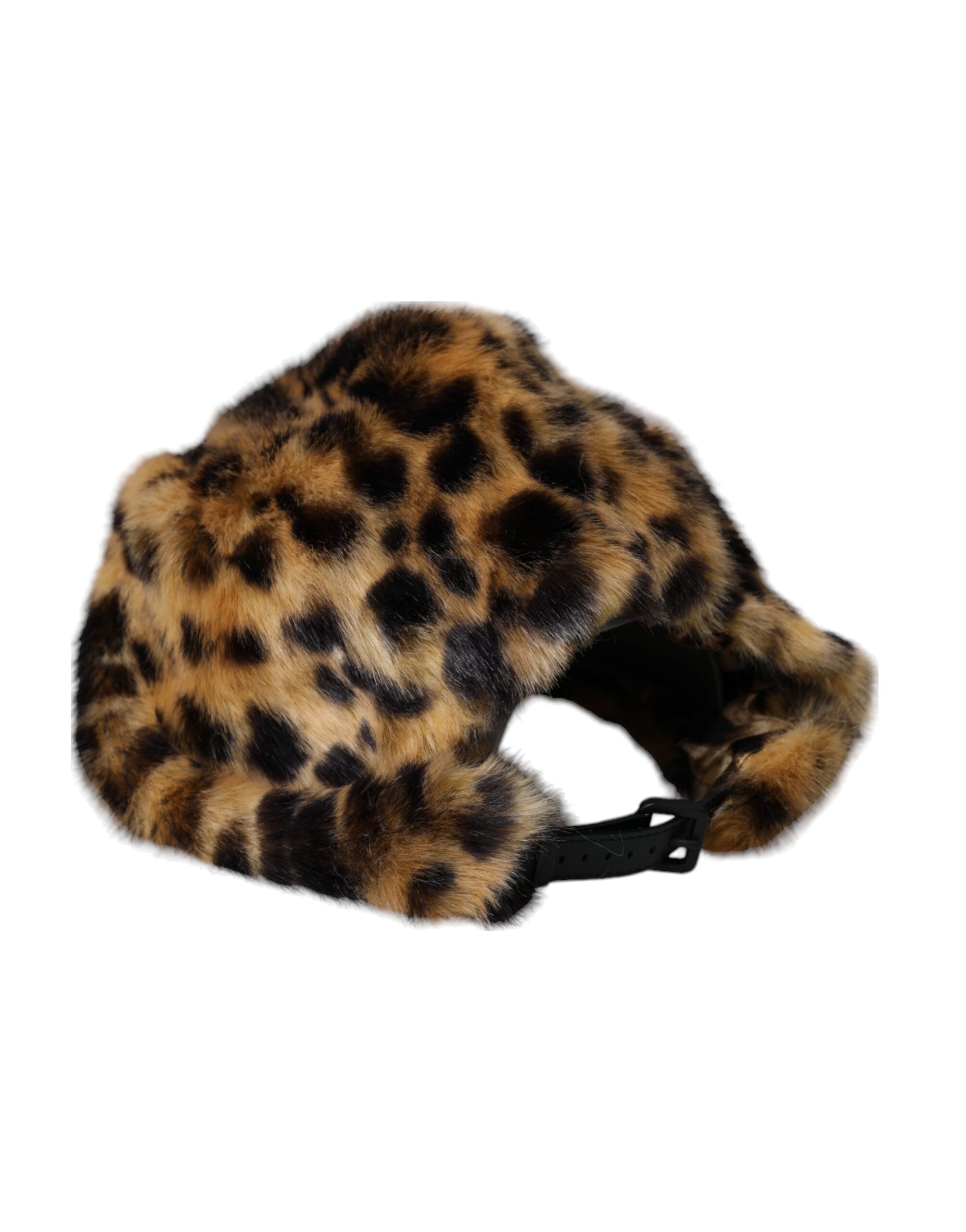 Damen-Fischerhut aus braunem Leopardenfell