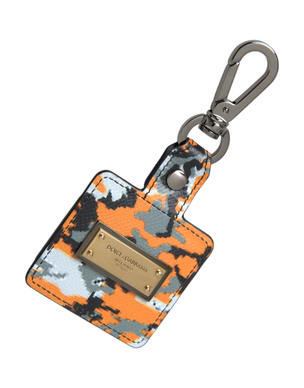 Multicolor-Camouflage-Print Leder-Logo-Metall-Airpods-Hülle