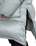 Light Blue Quilted Hooded Puffer Jacket Men's
