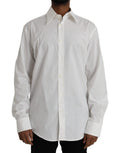 Weißes Baumwollkleid Schmal geschnittenes GOLD Hemd
