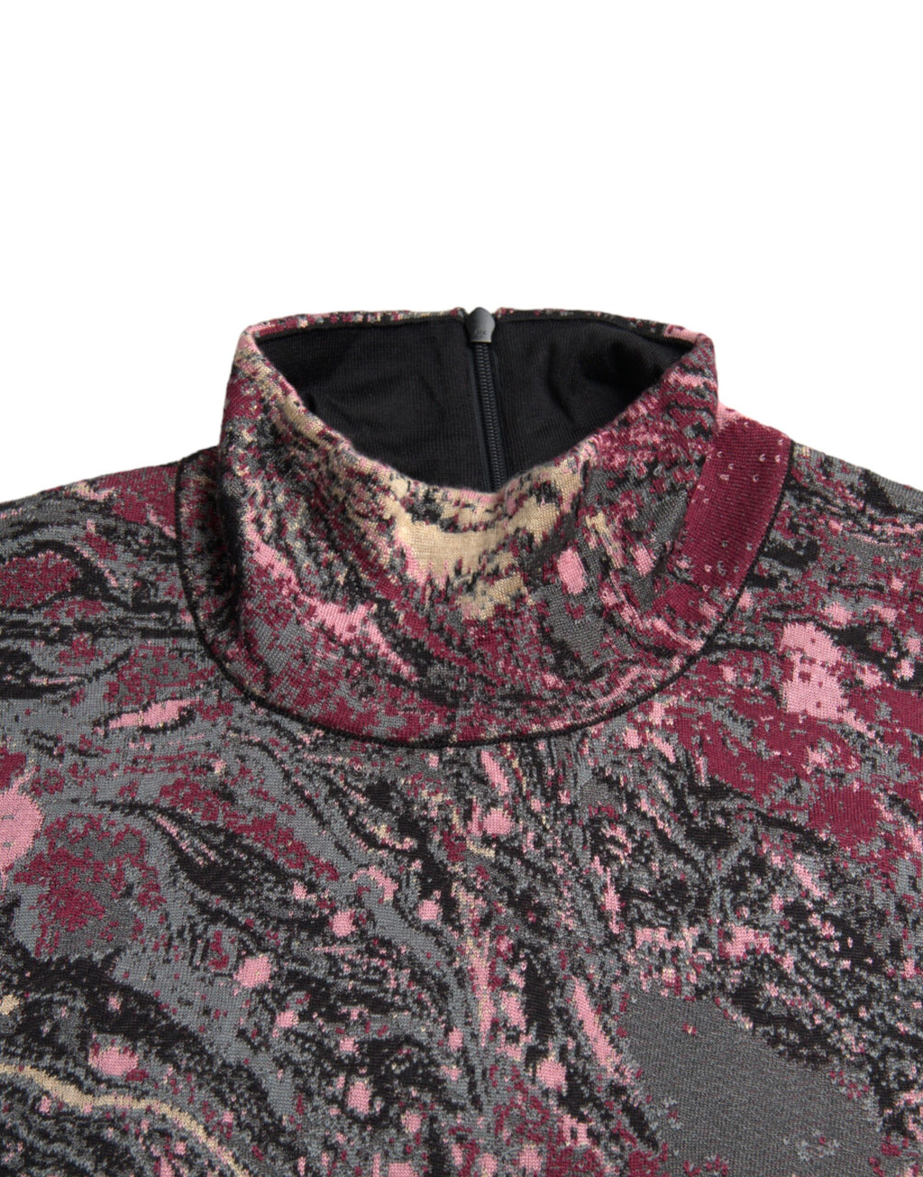 Multicolor Graphic Turtleneck Men's Sweater