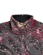Multicolor Graphic Turtleneck Men's Sweater
