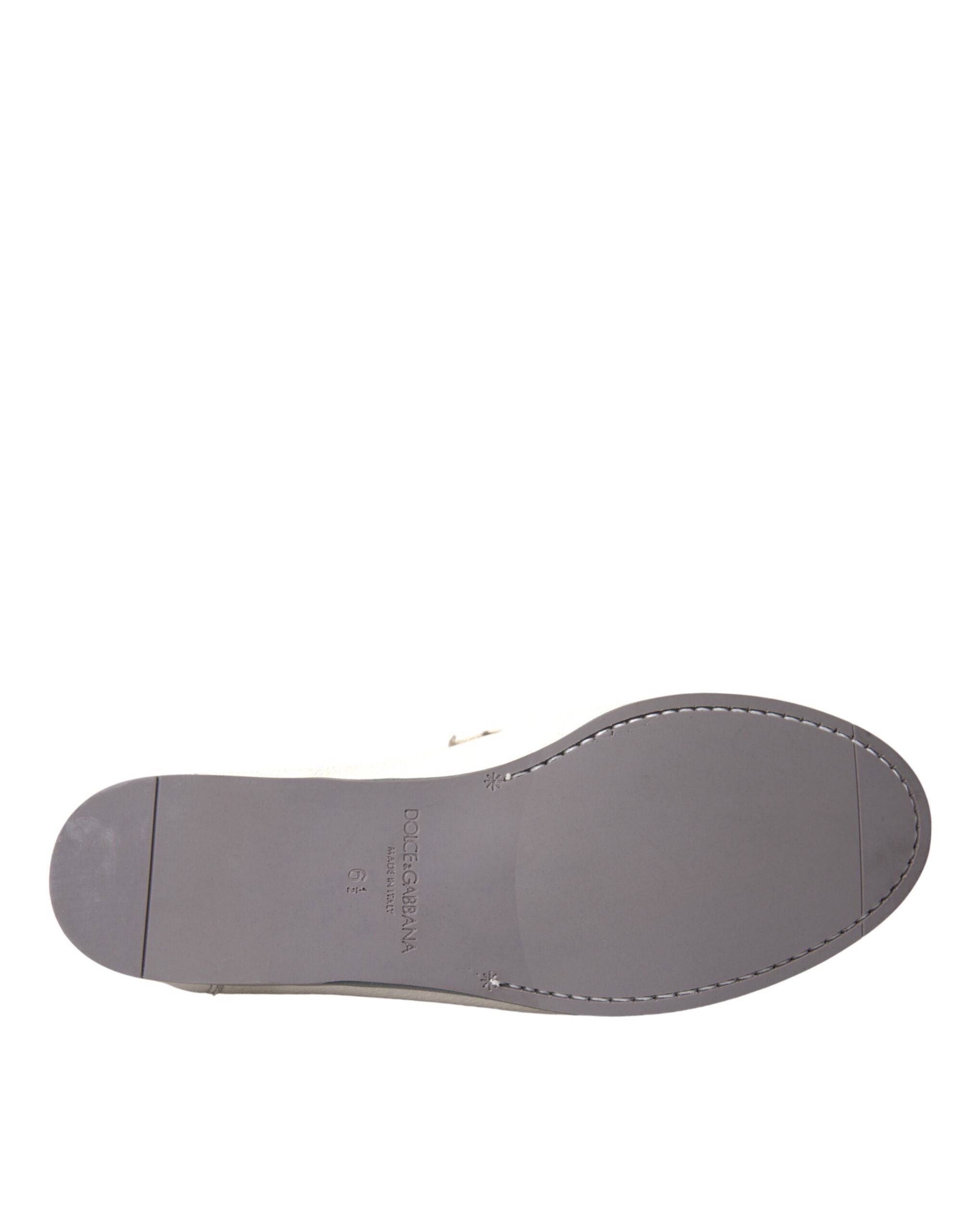 White Gray Leather Slip Moccasin Shoes Loafer
