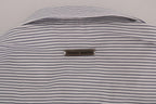 White Blue Striped Casual Cotton Regular Fit Shirt