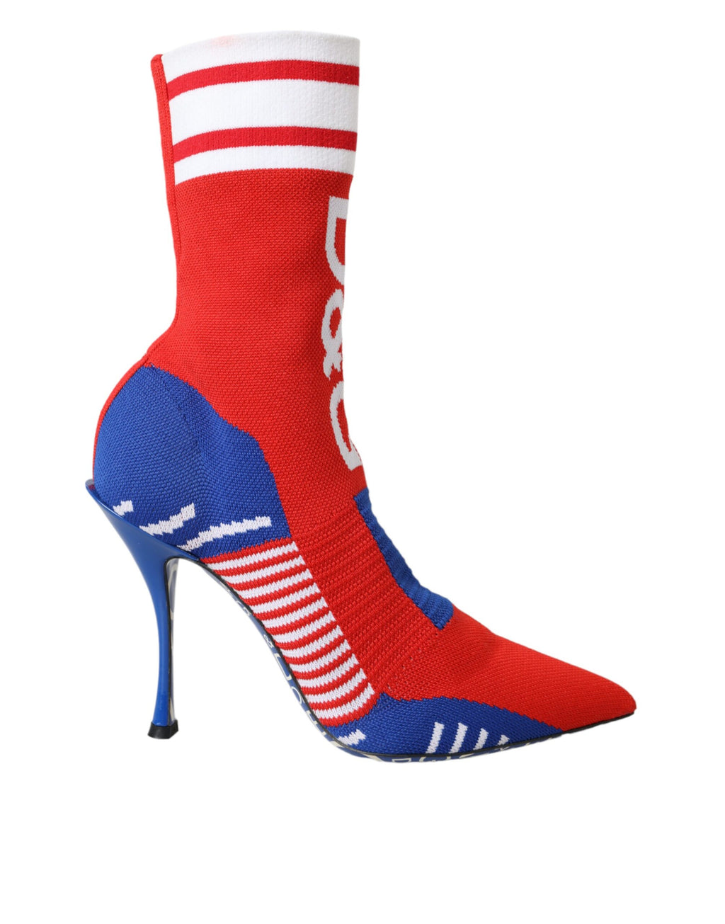 Red Blue Stretch Sock-Style Stiefeletten Logo Schuhe