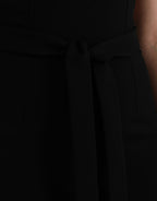 Black Sheath Halter Sleeveless Midi Dress