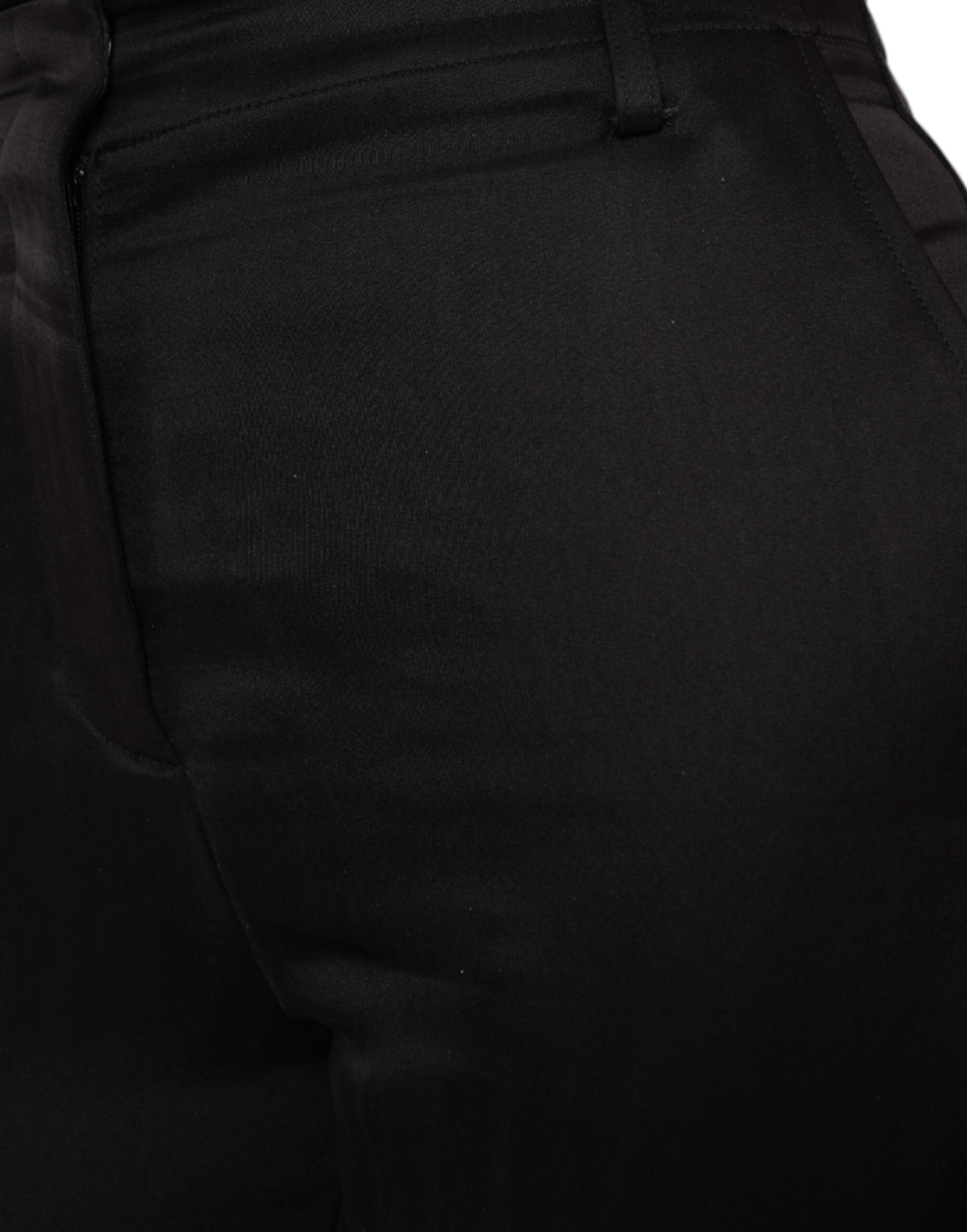 Schwarze Capri-Hose mit hohem Bund