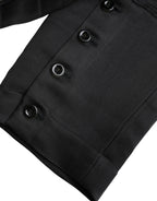 Schwarze Capri-Hose mit hohem Bund