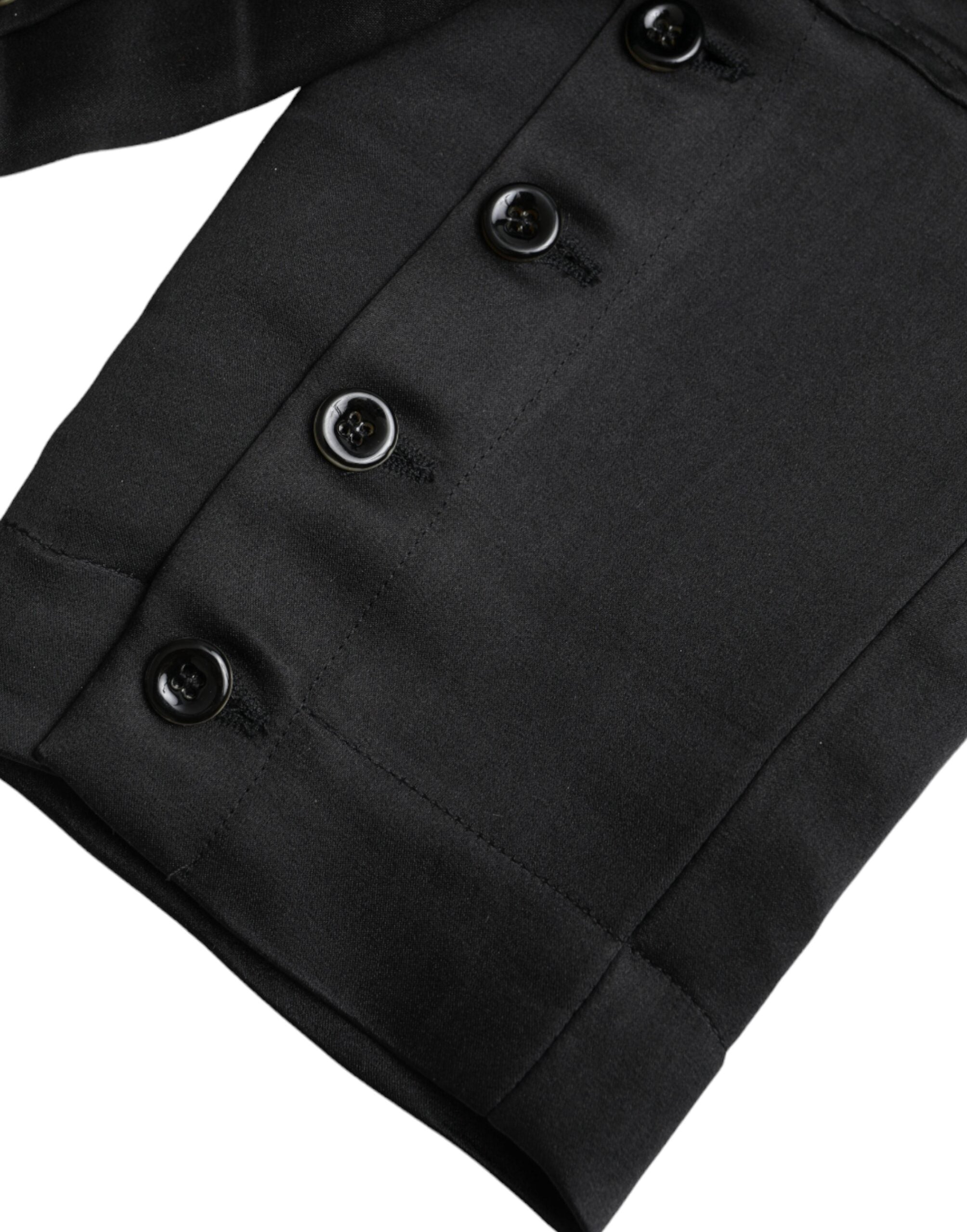 Schwarze Capri-Hose mit hohem Bund