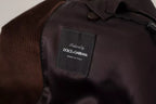 Brown Corduroy Slim Fit Coat DG Logo Blazer