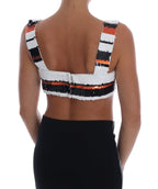 Bustier-Top aus Stretchstoff mit bunten Pailletten