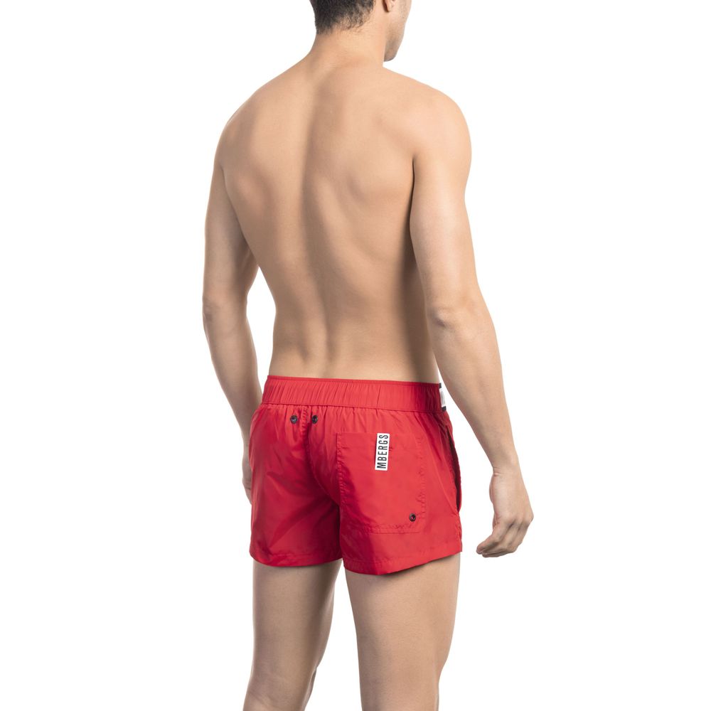 Bade-Shorts für Herren aus rotem Polyamid