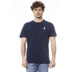 Blaues Baumwoll-Herren-T-Shirt