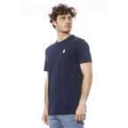 Blaues Baumwoll-Herren-T-Shirt