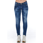 Jeans in cotone blu da donna