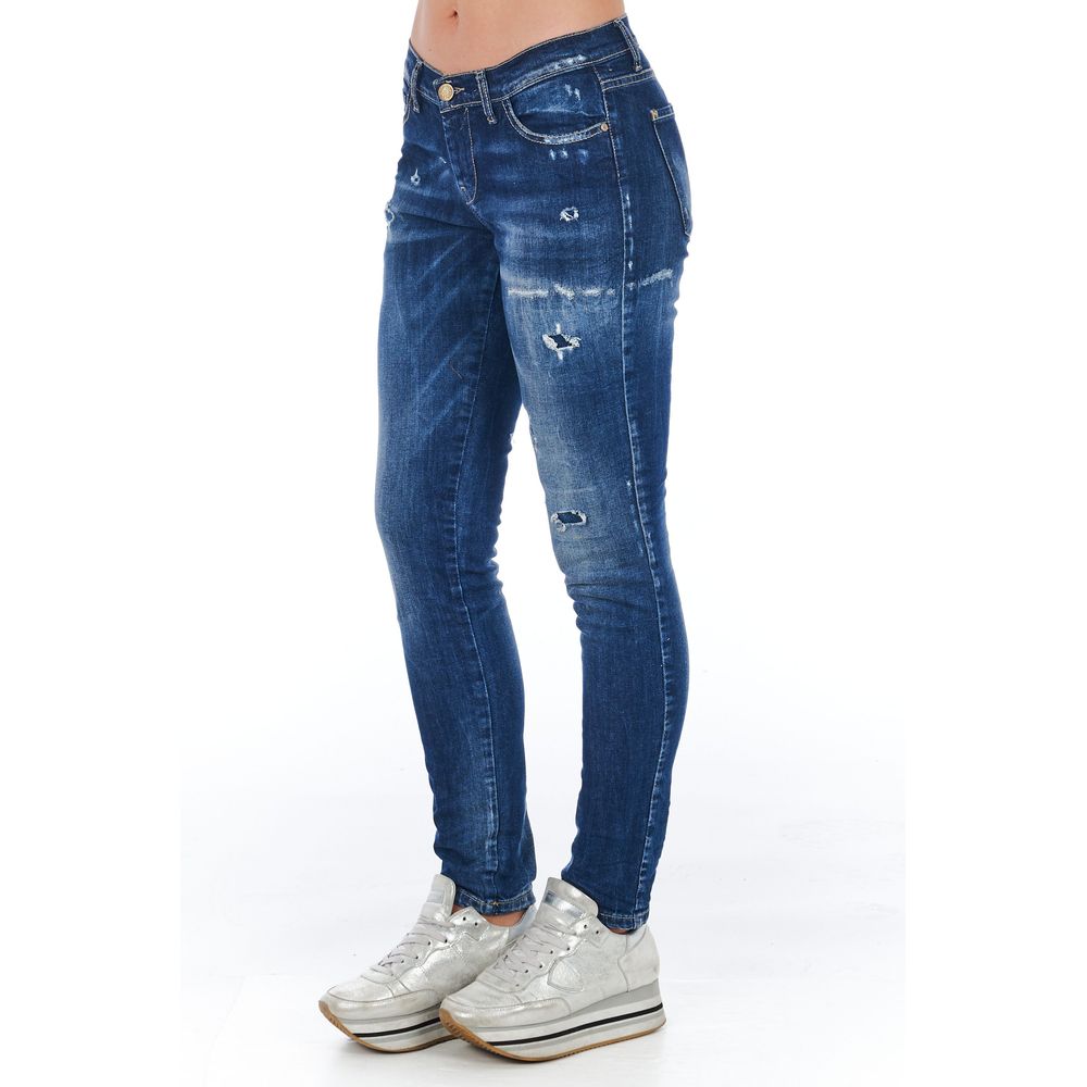 Jeans in cotone blu da donna