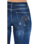 Jeans in cotone blu da donna