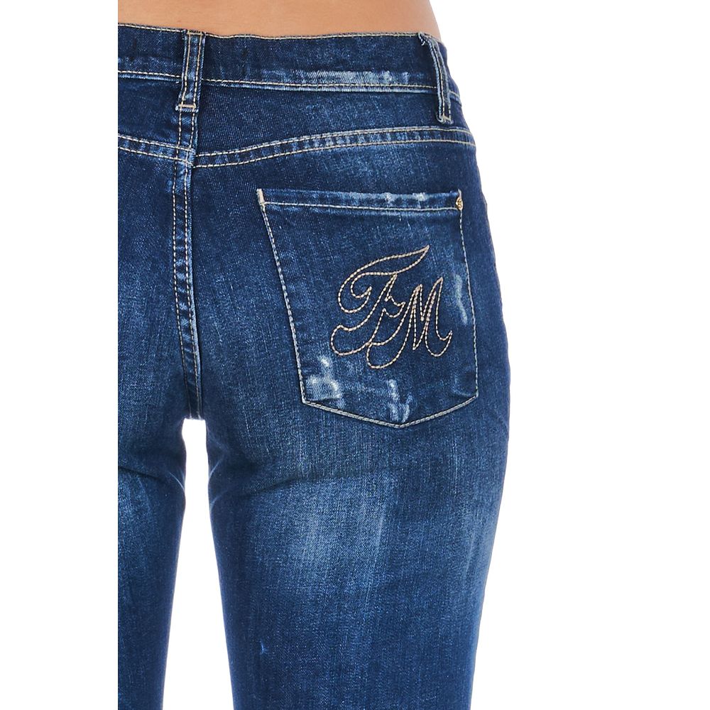 Jeans in cotone blu da donna