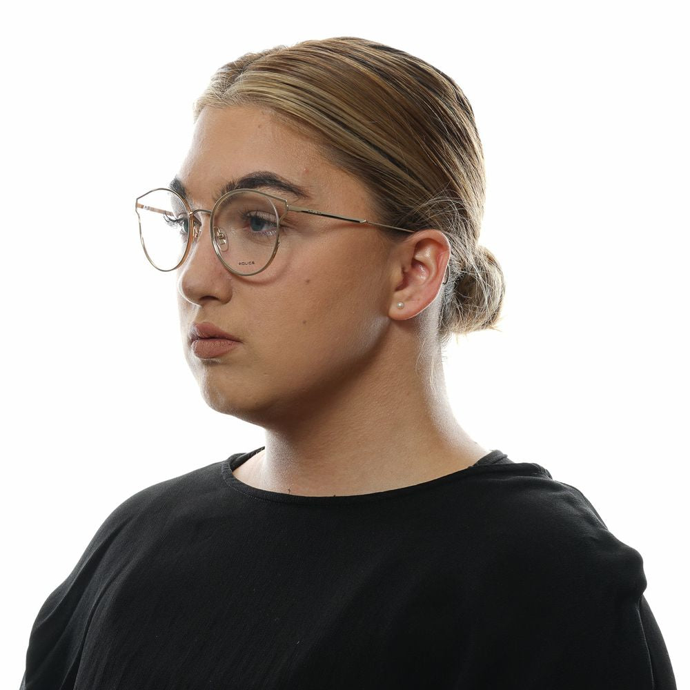 Brille aus roséfarbenem Metall und Kunststoff (Fassungen)