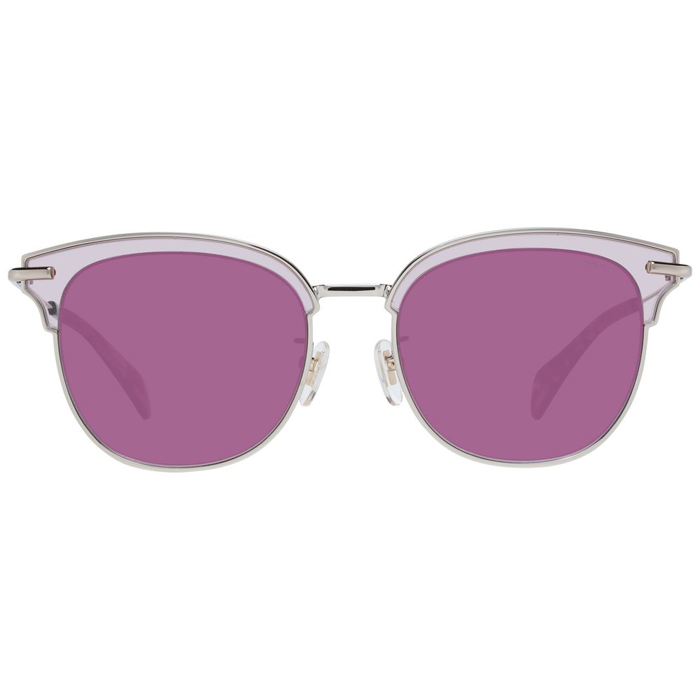 Burgunderrote Sonnenbrille aus Metall und Kunststoff
