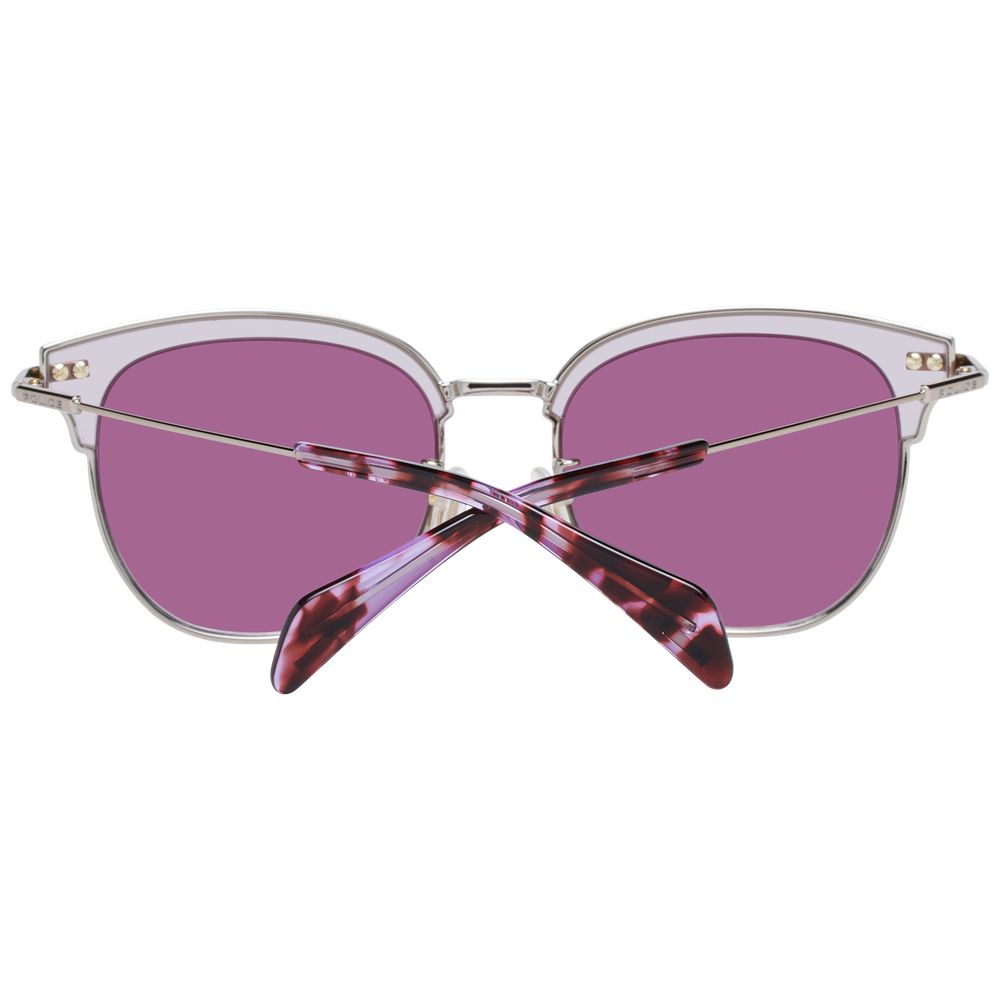 Burgunderrote Sonnenbrille aus Metall und Kunststoff