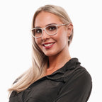 Brille aus weißem Metall und Kunststoff (Fassungen)