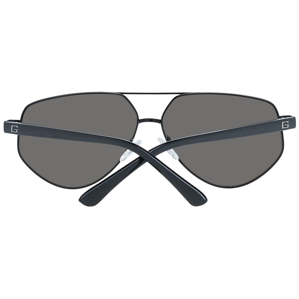 Sonnenbrille aus schwarzem Metall und Kunststoff